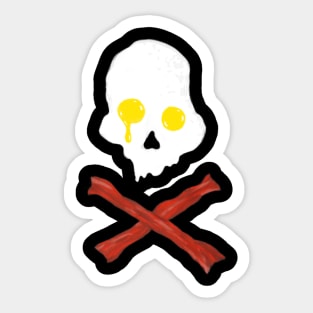 Eggs Skull Crossbones Breakfast Sticker